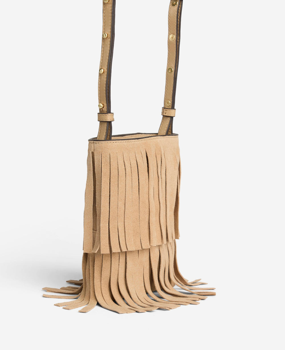 Fringe Crossbody Pouch Bag | Kenneth Cole NATURAL