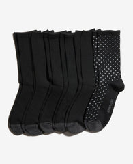 Shop Tiny Dot Crew Socks 6-Pack Black | Kenneth Cole | Kenneth Cole BLACK