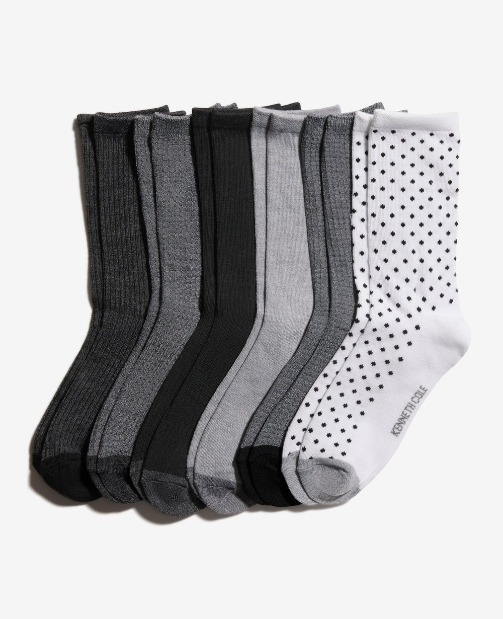 Shop Tiny Dot Crew Socks 6-Pack | Kenneth Cole Essentials | Kenneth Cole WHITE