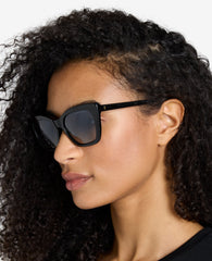 Shop Cat Eye Acetate Sunglasses | Black Polarized KC Shades | Kenneth Cole BLACK