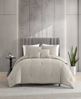 Variegated Waffle Comforter Set | Kenneth Cole BEIGE