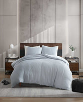 Solid Waffle Duvet Set | Kenneth Cole VAPOR BLUE