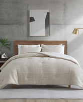 Shop Textured Beige Comforter Set – Serenity Collection | KC | Kenneth Cole BEIGE