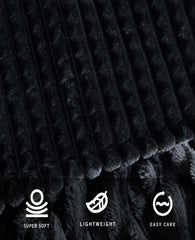 Textured Solid Throw Blanket | Kenneth Cole BLACK