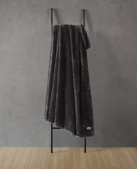 Faux Fur Solid Throw Blanket | Kenneth Cole BROWN