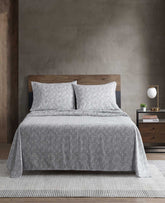 Sketchy Check Sheet Set | Kenneth Cole CHARCOAL