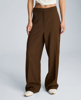 Wide Leg Pant with Side Piping – Brown/White | Kenneth Cole | Kenneth Cole BRUNETTE/PUR WHT