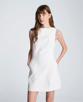 Boat Neck Sculpt Mini Dress | Kenneth Cole NATURAL WHITE