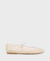 Shop Jasper Nude Mesh Micro Stud Ballet Flat | Kenneth Cole | Kenneth Cole NUDE MESH