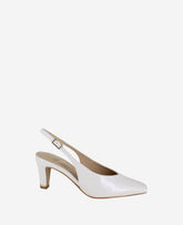 Shop Meilani Ecru Patent Point Toe Slingback | Kenneth Cole | Kenneth Cole ECRU PATENT