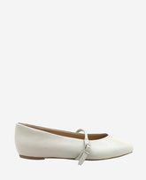 Shop Magnolia Leather Ballet Flat in Ecru | Kenneth Cole | Kenneth Cole ECRU LEATHER