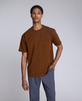 Shop Oversized Tee: Brown Crewneck, Stretch Cotton | KC | Kenneth Cole BROWN