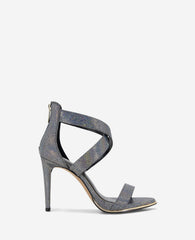 Brooke Cross Strap Heeled Sandal, Black Multi | Kenneth Cole | Kenneth Cole BLACK/MULTI MICRO