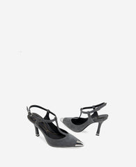 Shop Romi T-Strap Suede Heels, Grey Pointed Pumps | KC | Kenneth Cole CHARCOLE SUEDE