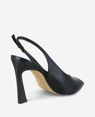 Priya Leather Peep Toe Slingback Heel | Kenneth Cole BLACK LEATHER