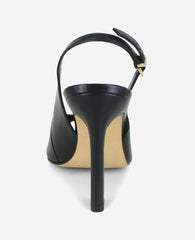 Priya Leather Peep Toe Slingback Heel | Kenneth Cole BLACK LEATHER