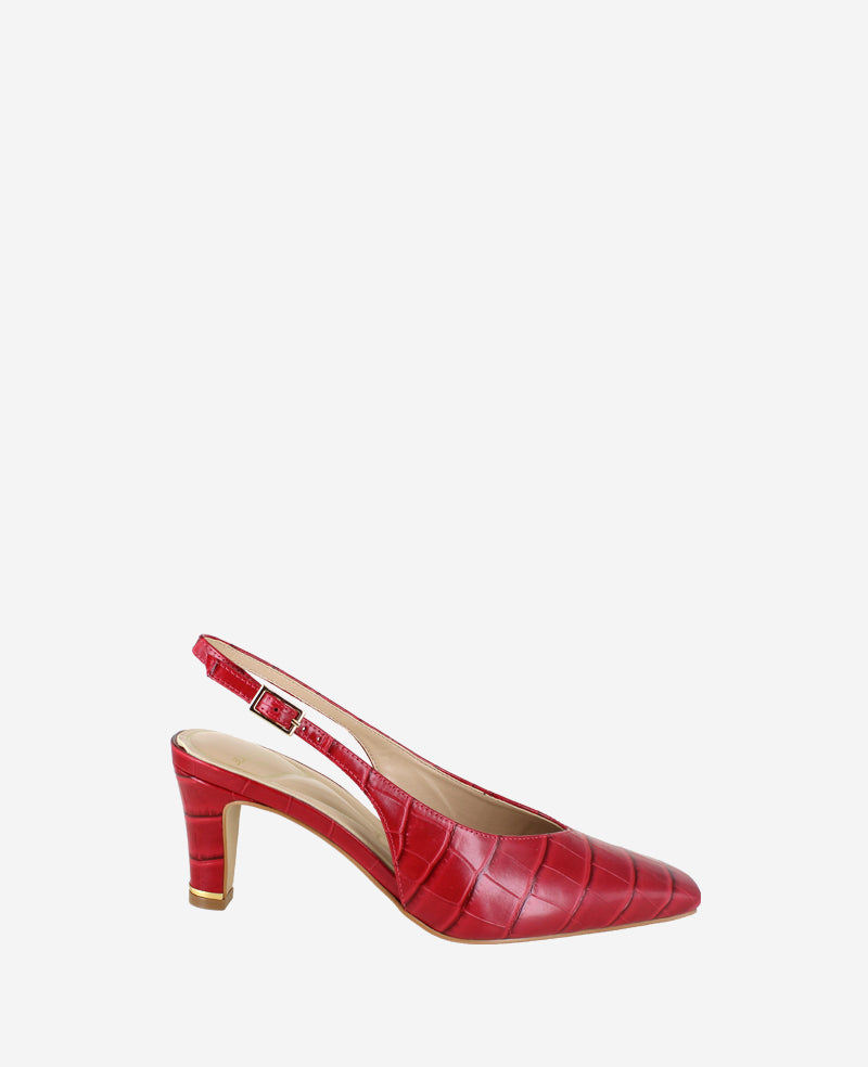 Shop Meilani Cherry Croco Point Toe Slingback | Kenneth Cole | Kenneth Cole CHERRY CROCO