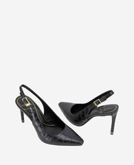 Quinnly Black Croco Slingback Stiletto Heel | Kenneth Cole | Kenneth Cole BLACK CROCO