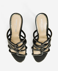 Brooke 95 Hematite Jeweled Heel – Twisted Strap | KC | Kenneth Cole HEMATITE