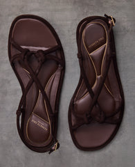 Paria Suede Knot Detail Sandal | Kenneth Cole CHOCOLATE SUEDE