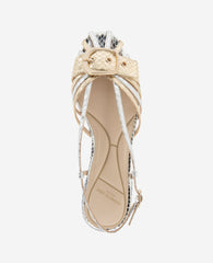Farrah Snake-Print Slingback Sandal – 1″ Heel | Kenneth Cole | Kenneth Cole SILVER/GOLD METALLIC