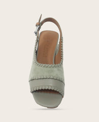 GENTLE SOULS - Samarra Suede Braided Detail Slingback Heel | Kenneth Cole SILVER SAGE SUEDE