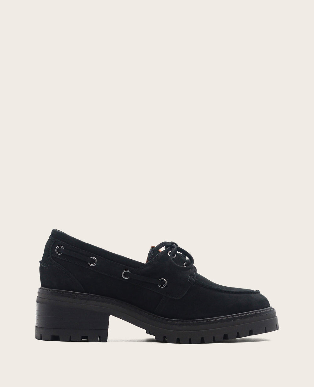 Shop Gentle Souls Brigly Black Nubuck Lug Boat Shoe | KC | Kenneth Cole BLACK NUBUCK