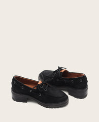 Shop Gentle Souls Brigly Black Nubuck Lug Boat Shoe | KC | Kenneth Cole BLACK NUBUCK