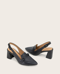 Shop Gentle Souls Dawson Black Leather Slingback | KC | Kenneth Cole BLACK LEATHER