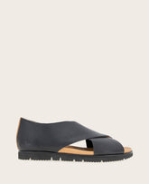 Leslie X-Band Sandal Black – Women’s Cushioned Fit | KC | Kenneth Cole BLACK LEATHER