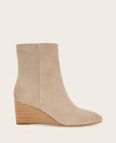 GENTLE SOULS - Nash Suede Side Zip Wedge Bootie | Kenneth Cole MUSHROOM SUEDE