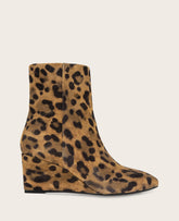 GENTLE SOULS - Nash Leopard Suede Side Zip Wedge Bootie | Kenneth Cole LEOPARD