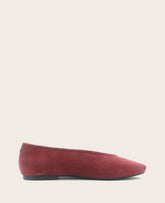 GENTLE SOULS - Willow Suede Ballet Flat | Kenneth Cole BURGUNDY SUEDE