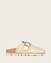 Brantley Woven Leather Mule in Sand – Gentle Souls Comfort | Kenneth Cole SAND WOVEN LEATHER
