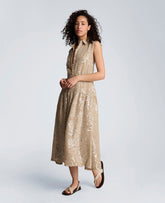 Curved Yoke Midi Shirt Dress | Kenneth Cole SOFT CAF SEQUIN