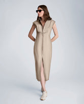 Bodice Pleat Midi Shirt Dress | Kenneth Cole BURLAP