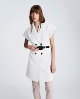 Mini Trench Jacket Dress – Natural White/Black | Kenneth Cole | Kenneth Cole NATURAL WHITE/BLACK