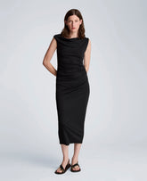 Ruched Waist Midi Off-The-Shoulder Dress | Kenneth Cole BLACK