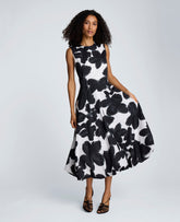 Bubble Hem Midi Dress | Kenneth Cole NATURAL WHITE / BLACK