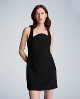 Sculpted Neck Mini Fit and Flare Dress | Kenneth Cole BLACK
