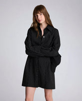 Pinstripe Shirt Dress | Kenneth Cole WHITEWASH/BLACK