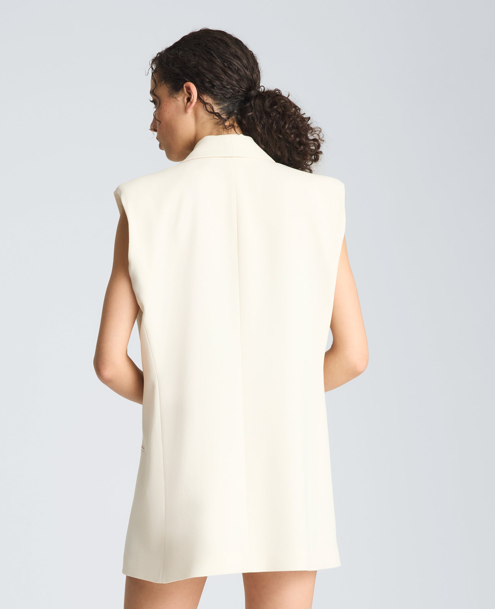 Vest Mini Dress with Shawl Collar | Kenneth Cole OYSTER