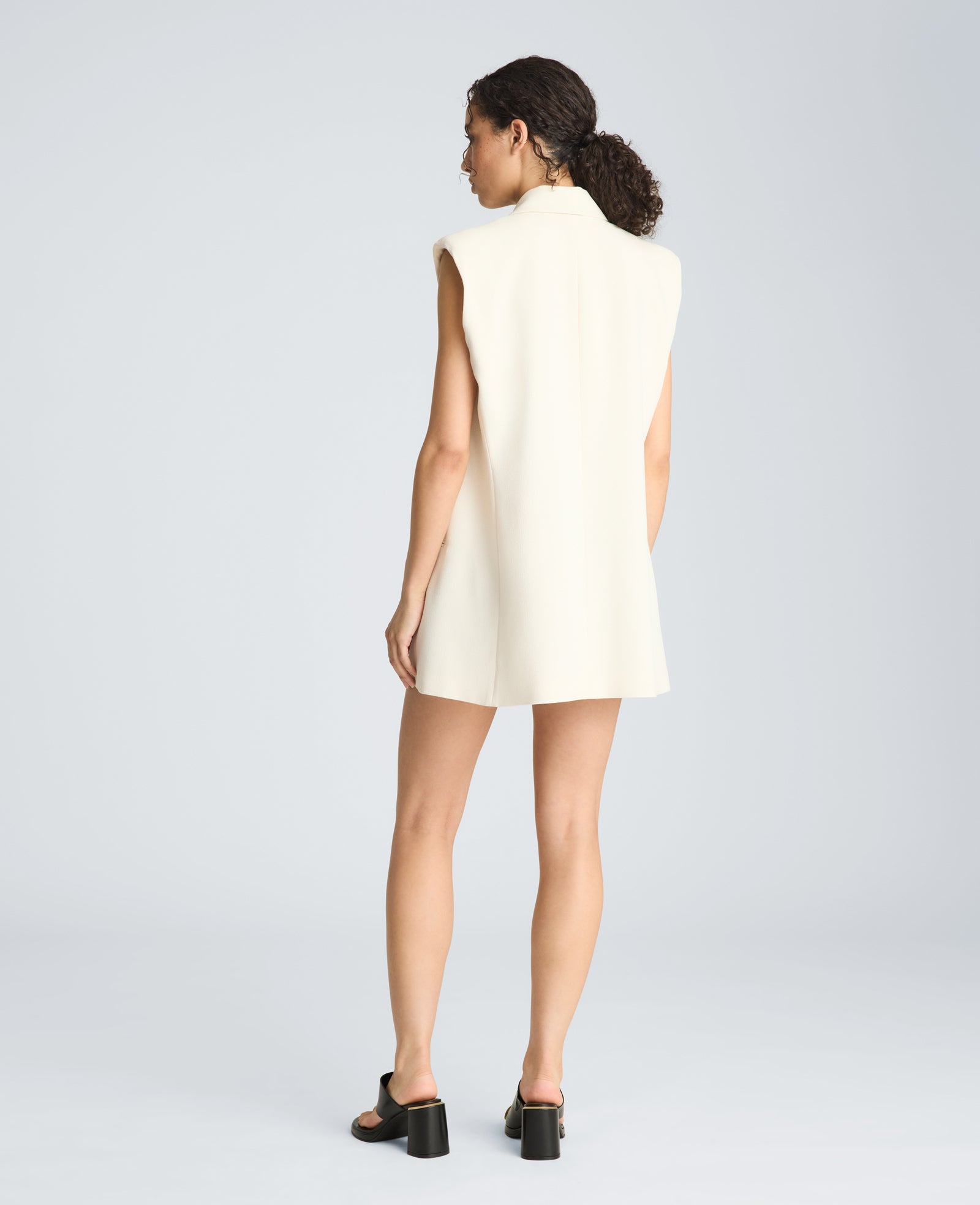 Vest Mini Dress with Shawl Collar | Kenneth Cole OYSTER