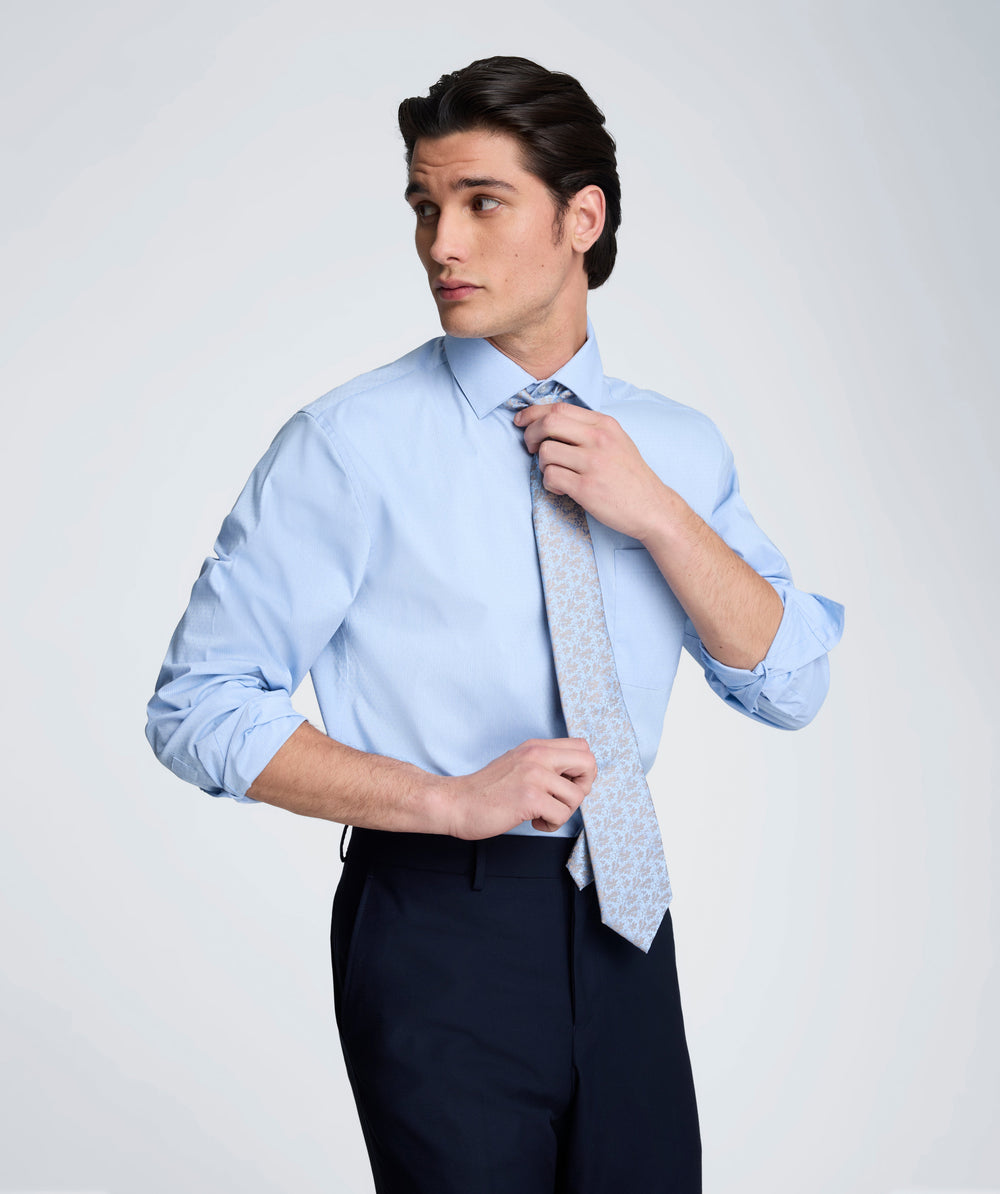 REACTION - Slim Fit Flex Stretch Dress Shirt | Kenneth Cole BLUE STRIPE