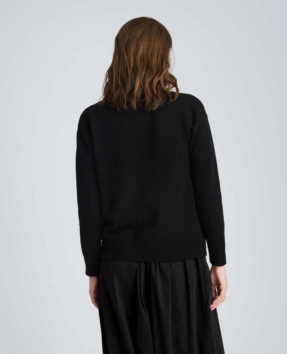 Shop Free The Speech Cotton Sweater, Black | Kenneth Cole | Kenneth Cole BLACK
