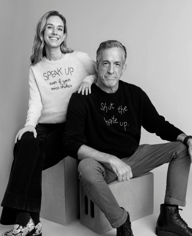 Shop Free The Speech Cotton Sweater, Black | Kenneth Cole | Kenneth Cole BLACK