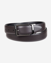 Stretch Feather Edge Reversible Dress Belt | Kenneth Cole BLACK/BROWN