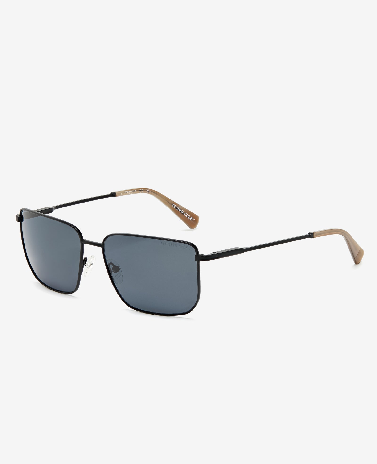 Square Titanium Sunglasses | Kenneth Cole BLACK