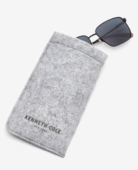 Square Titanium Sunglasses | Kenneth Cole BLACK