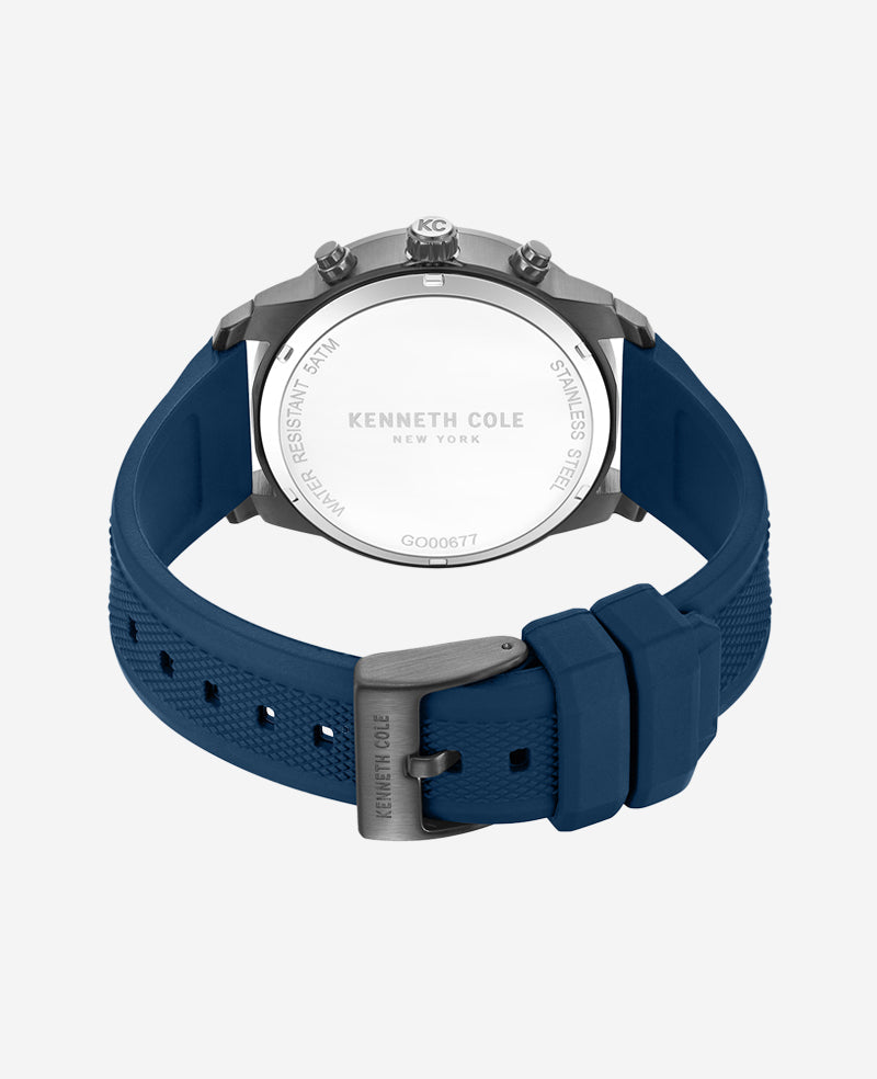Chronograph Sport Watch – Blue Silicone Strap | Kenneth Cole | Kenneth Cole BLUE